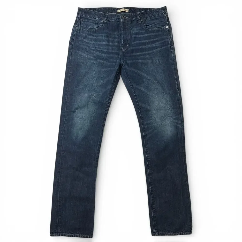 Banana Republic Heritage Jeans Mens Actual Size 36x34 Blue Denim Buttonfly